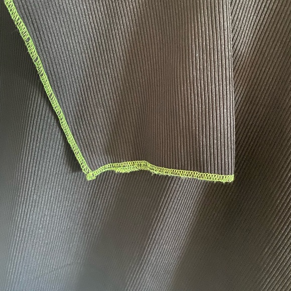 SHEIN Contrast Topstitching Mock Neck Rib-Knit-SZ 2XL-Black - Picture 5 of 10